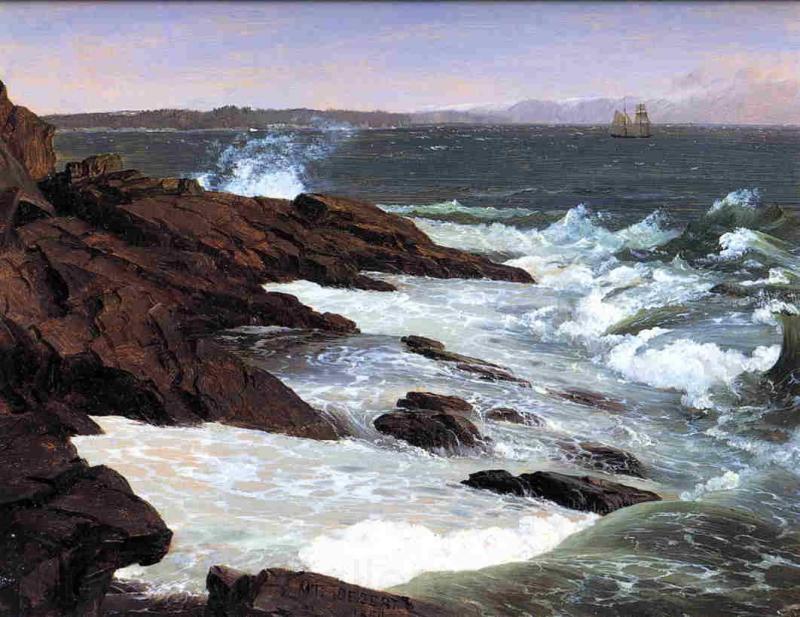 Frederic Edwin Church Fog Mount Desert Norge oil painting art